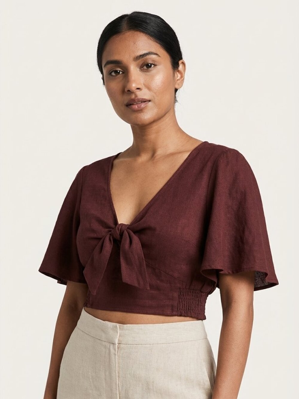 NWT - A New Day Dark Brown Crop Top - Medium